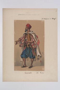 Die Italienerin in Algier, Originaltitel: L'italiana in Algeri, Titel der Serie: Figurinen des k.k. Hofoperntheaters