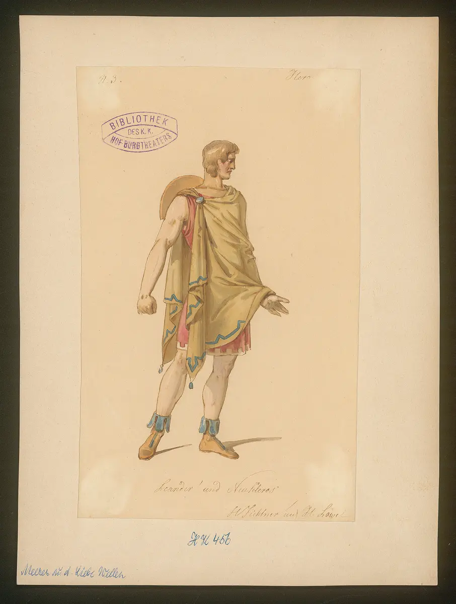 Des Meeres und der Liebe Wellen, Titel der Serie: Figurinen des k.k. Hof-Burgtheaters