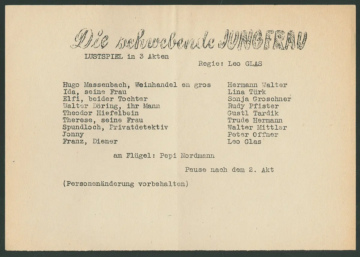 Die schwebende Jungfrau, Kunterbunt zur Abendstund, Skandal im Damenstift