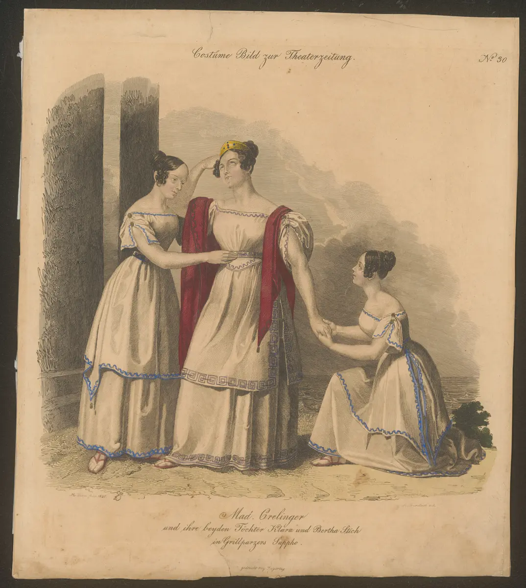 Sappho, Titel der Serie: Costume-Bild, Name der Zeitschrift: Wiener Theaterzeitung