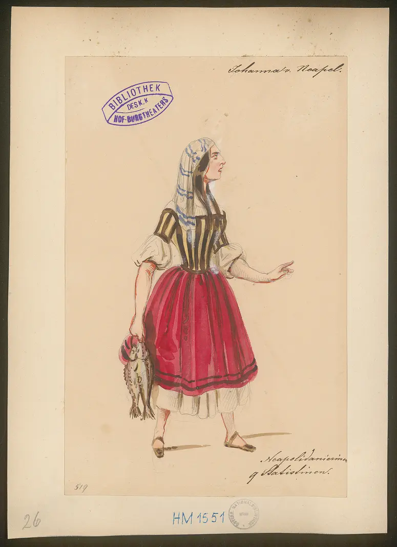 Johanna von Neapel, Titel der Serie: Figurinen des k.k. Hof-Burgtheaters
