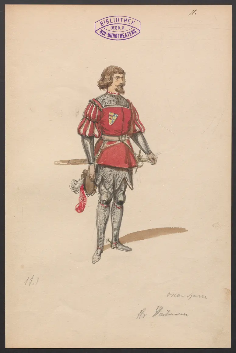 Gustav Wasa, oder Maske für Maske, Titel der Serie: Figurinen des k.k. Hof-Burgtheaters