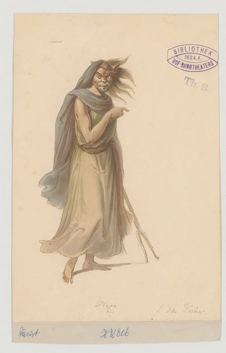 Faust 1. Teil, Suchtitel: Faust I, Titel der Serie: Figurinen des k.k. Hof-Burgtheaters