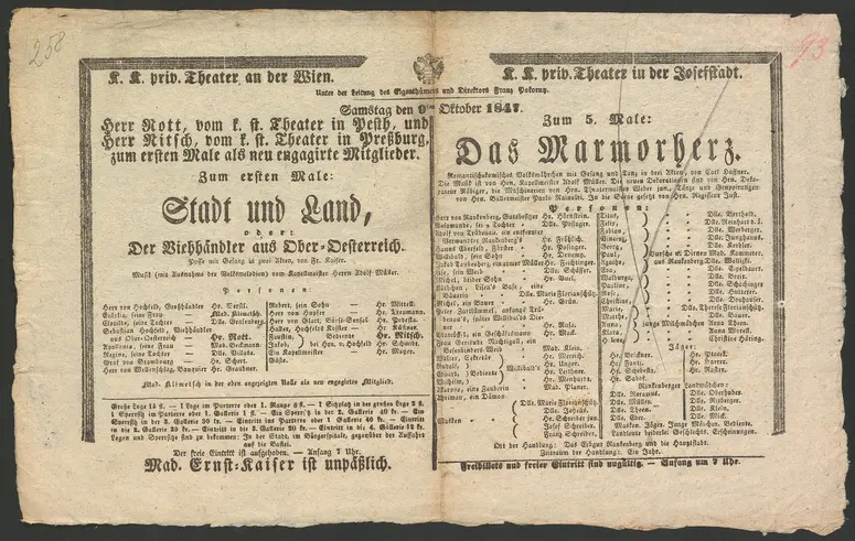 Stadt und Land, oder Der Viehhändler aus Ober-Österreich, Das Marmorherz