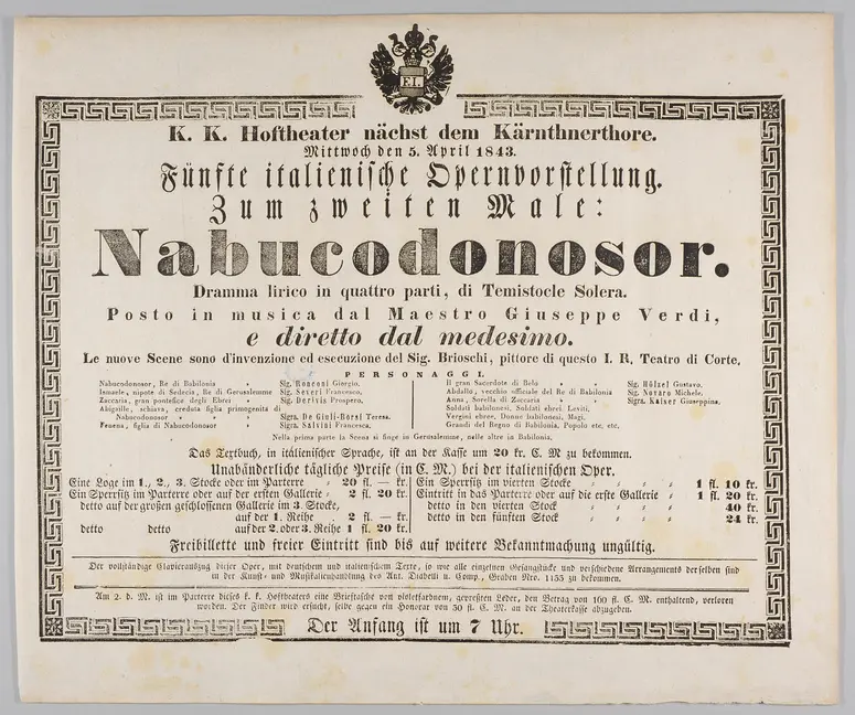 Nabucodonosor, Alternativtitel: Nabucco