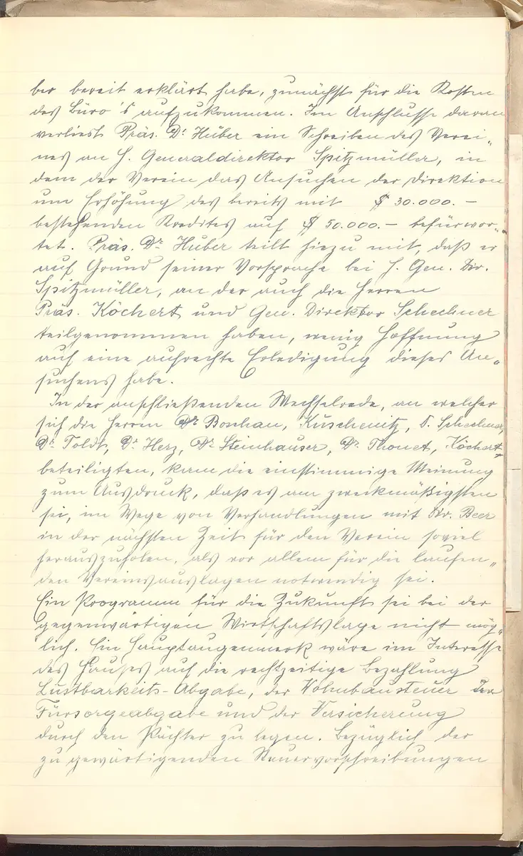 Protokolle der Ausschusssitzungen des Vereines des Deutschen Volkstheaters in Wien