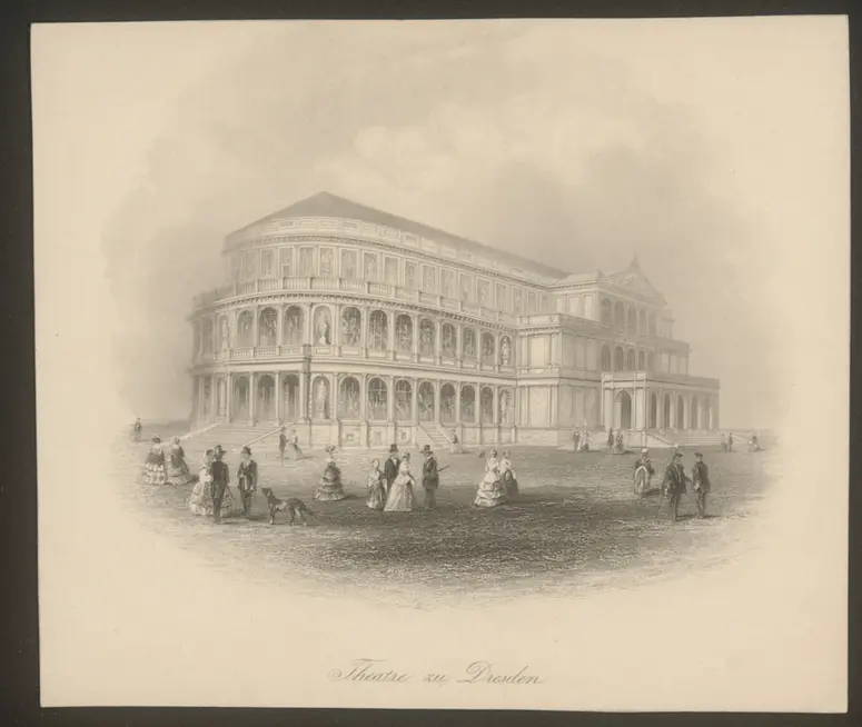Dresden, Hoftheater (1. Semperoper), Alternativtitel: Dresden, Semperoper, Titel in Vorlageform: Theatre zu Dresden