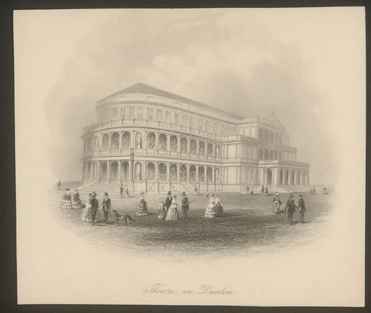 Dresden, Hoftheater (1. Semperoper), Alternativtitel: Dresden, Semperoper, Titel in Vorlageform: Theatre zu Dresden