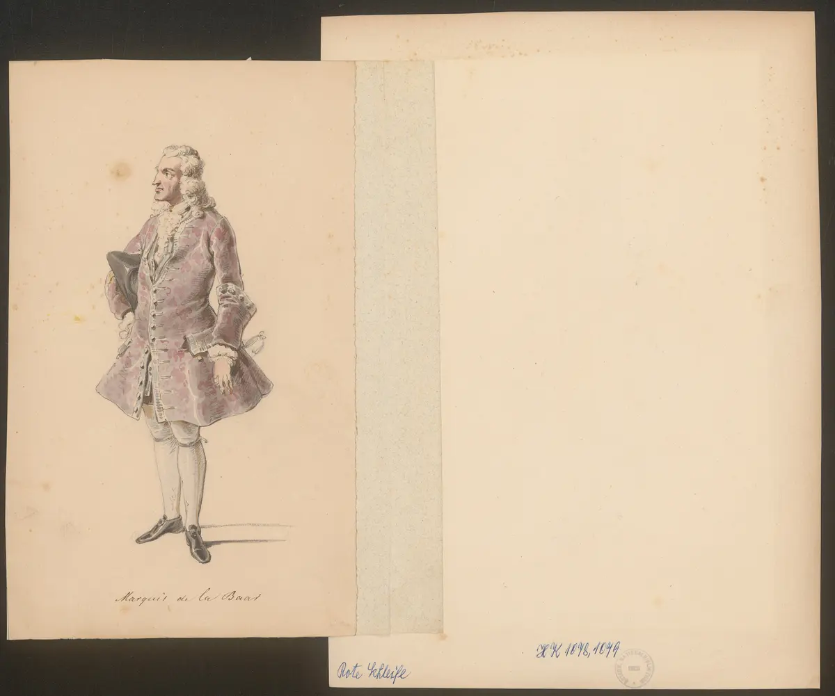 Die rote Schleife, Titel der Serie: Figurinen des k.k. Hof-Burgtheaters