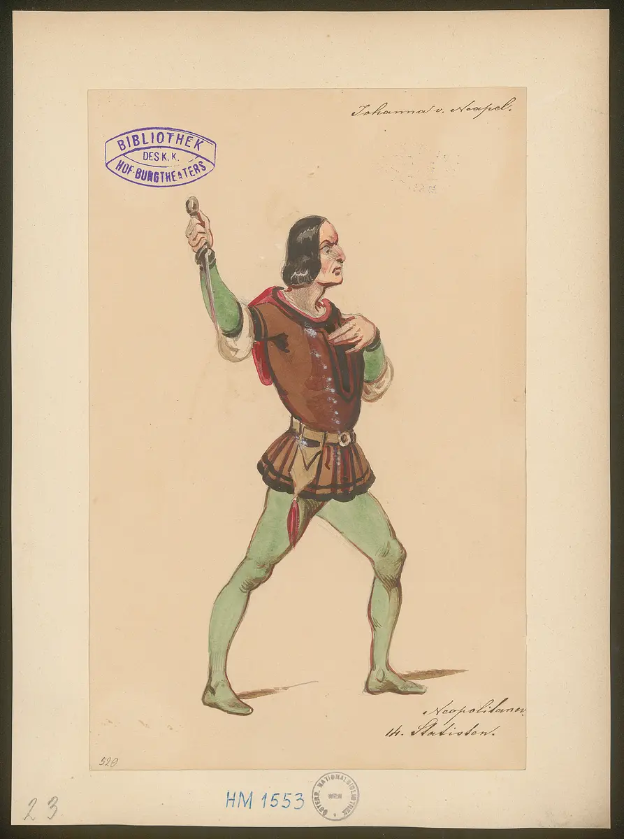 Johanna von Neapel, Titel der Serie: Figurinen des k.k. Hof-Burgtheaters