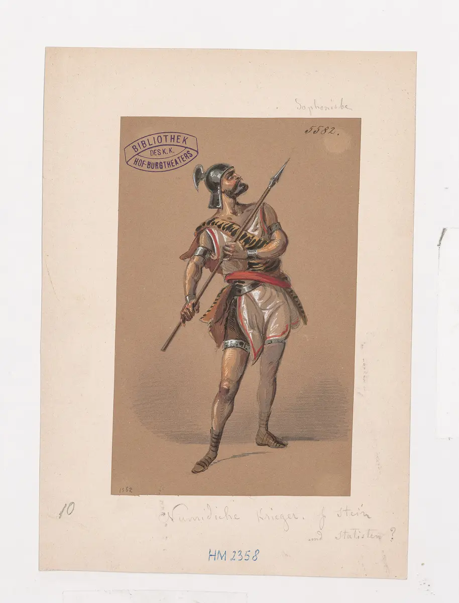 Sophonisbe, Titel der Serie: Figurinen des k.k. Hof-Burgtheaters