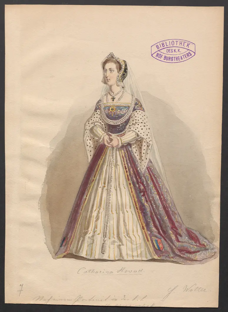 Katharina Howard, Titel der Serie: Figurinen des k.k. Hof-Burgtheaters
