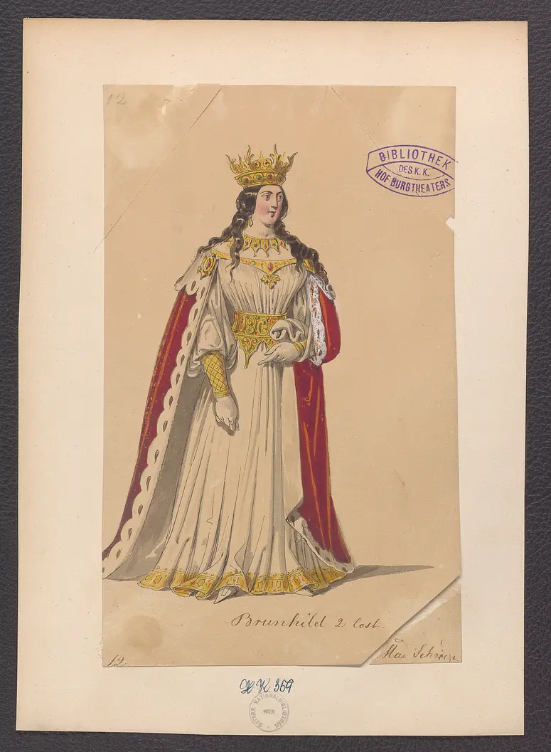 Der Nibelungenhort, Titel der Serie: Figurinen des k.k. Hof-Burgtheaters