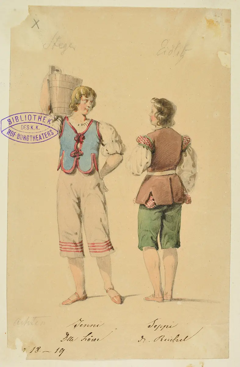 Wilhelm Tell, Titel der Serie: Figurinen des k.k. Hof-Burgtheaters