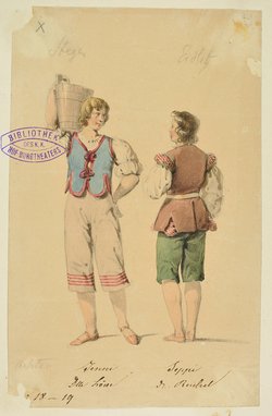 Wilhelm Tell, Titel der Serie: Figurinen des k.k. Hof-Burgtheaters
