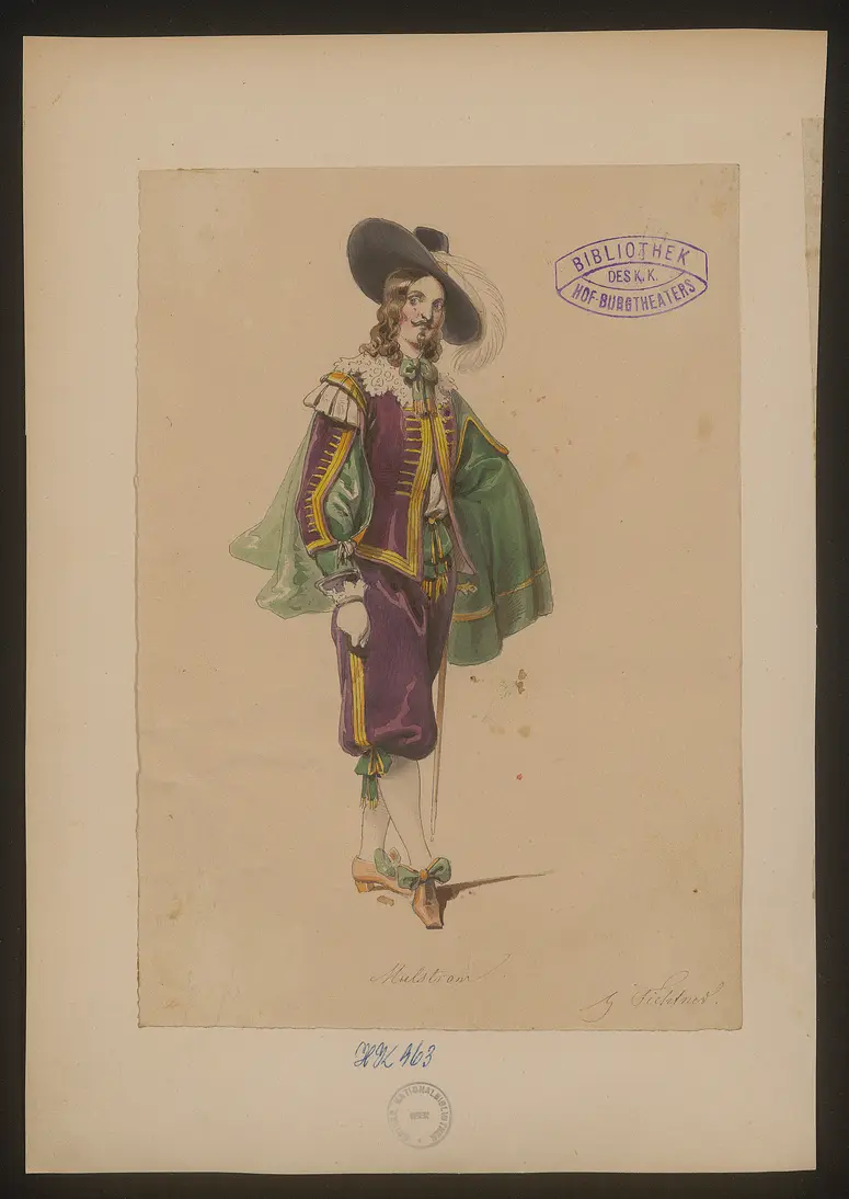 Monaldeschi, Titel der Serie: Figurinen des k.k. Hof-Burgtheaters