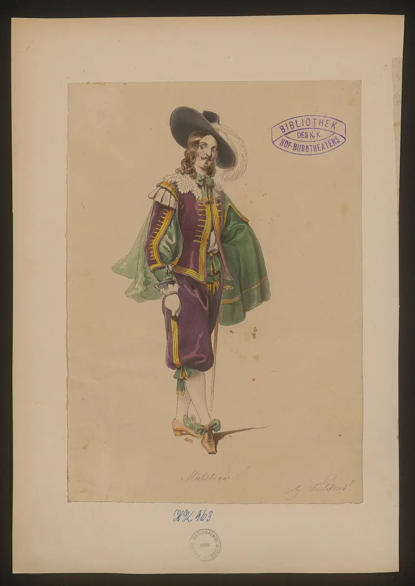 Monaldeschi, Titel der Serie: Figurinen des k.k. Hof-Burgtheaters