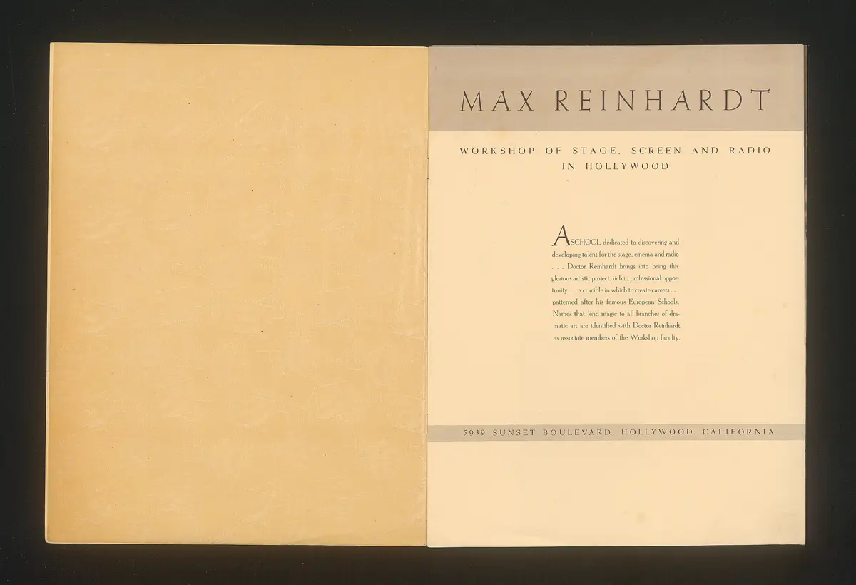 Max Reinhardt Workshop of Stage, Screen and Radio in Hollywood