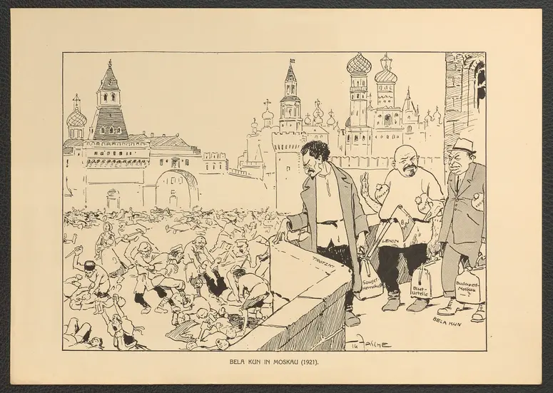 Bela Kun in Moskau. (1921), Titel der Serie: Theo Zasche's Lachendes Wien