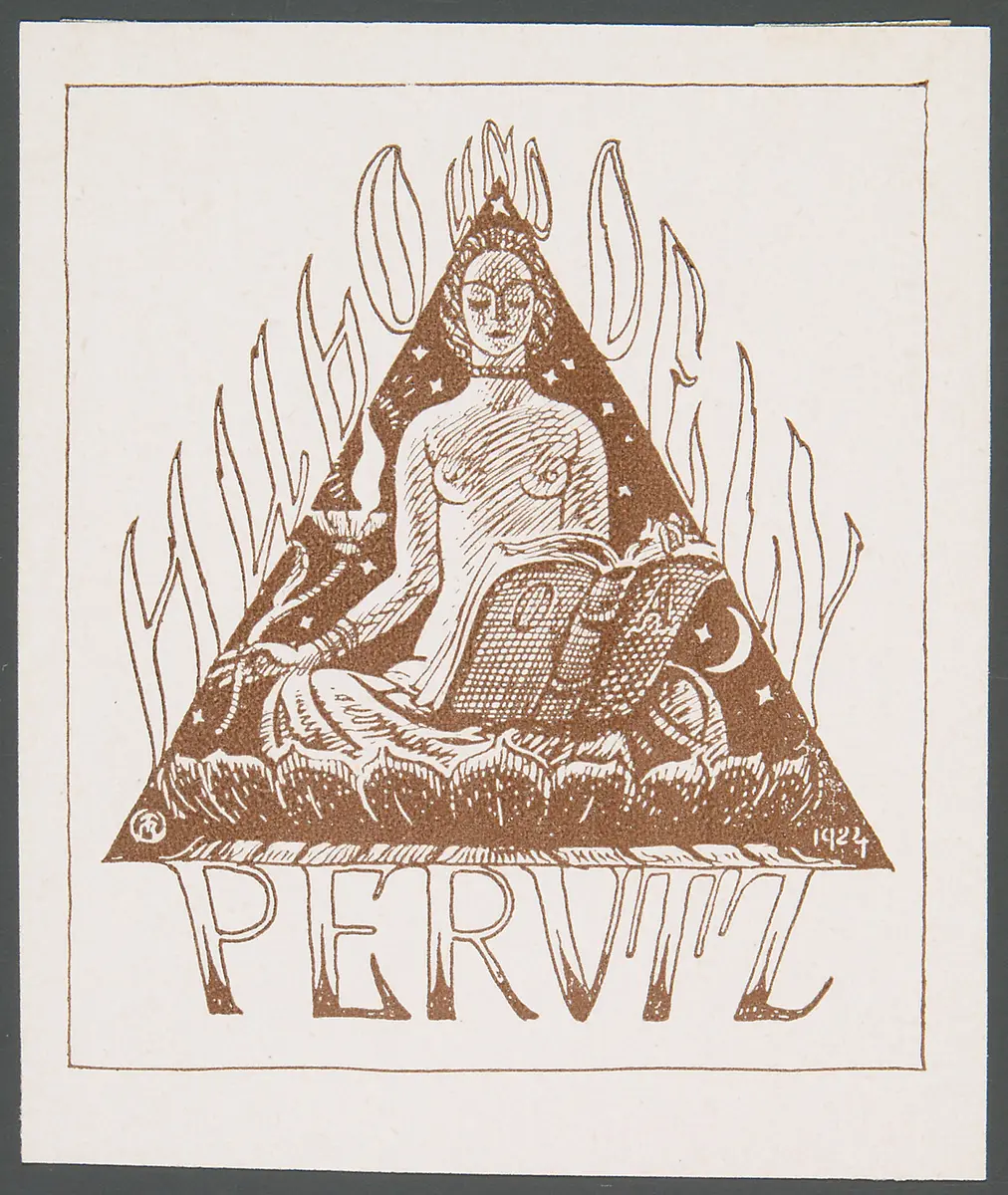 Exlibris Hugo Perutz und Adele Perutz, Titel in Vorlageform: Exlibris Hugo und Dely Perutz
