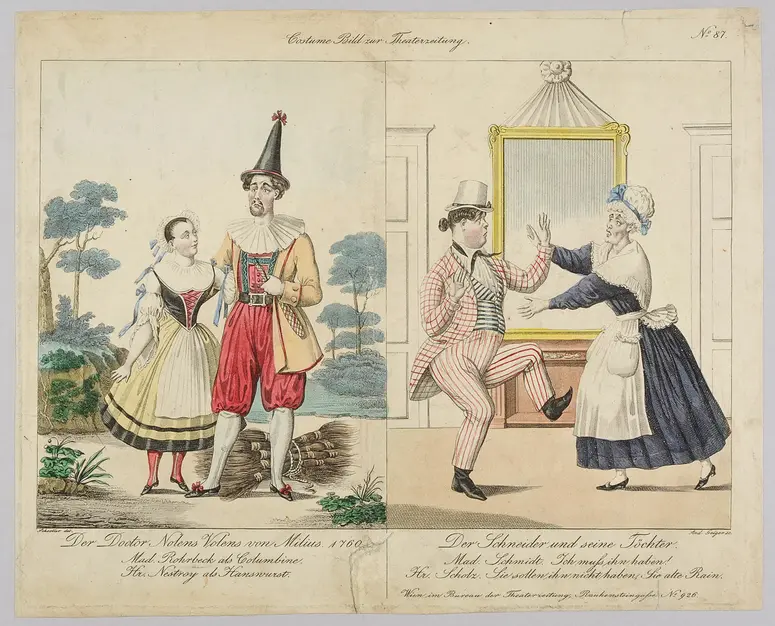 Doctor nolens volens / Der Schneider und seine Töchter, Untertitel: Costume-Bild, Name der Zeitschrift: Wiener Theaterzeitung