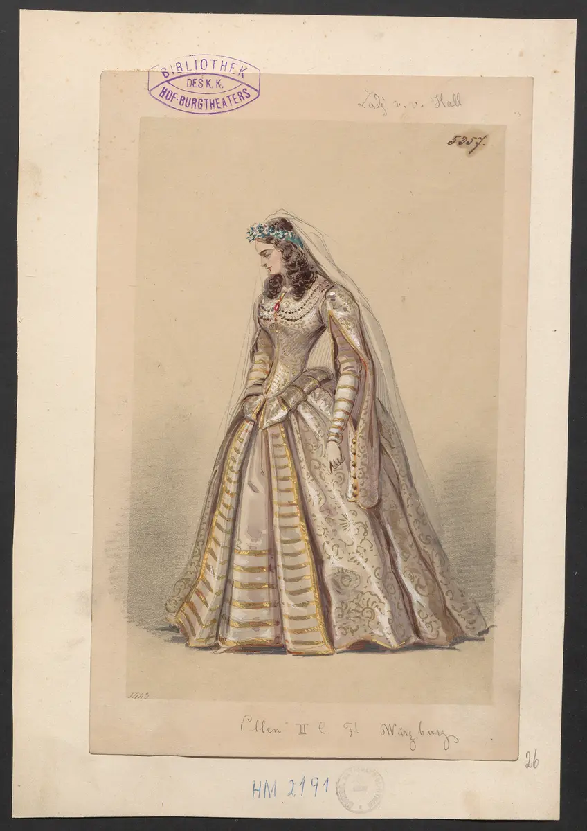 Die Lady von Worsley-Hall, Titel der Serie: Figurinen des k.k. Hof-Burgtheaters