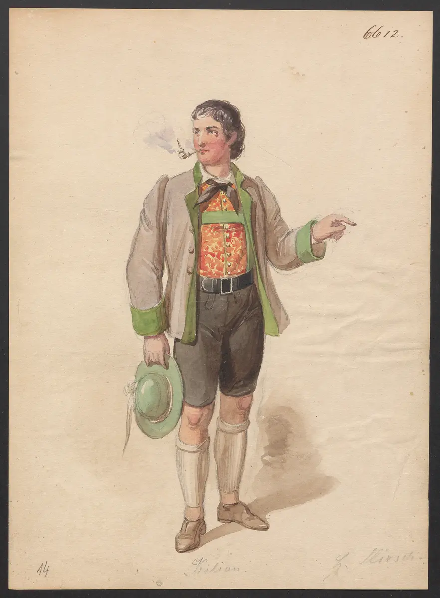 Der Goldbauer, Titel der Serie: Figurinen des k.k. Hof-Burgtheaters