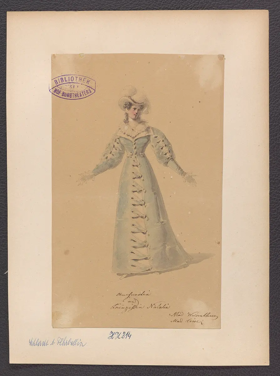 Prinz Friedrich von Homburg, Titel der Serie: Figurinen des k.k. Hof-Burgtheaters, Titel der Veranstaltung: Die Schlacht bei Fehrbellin
