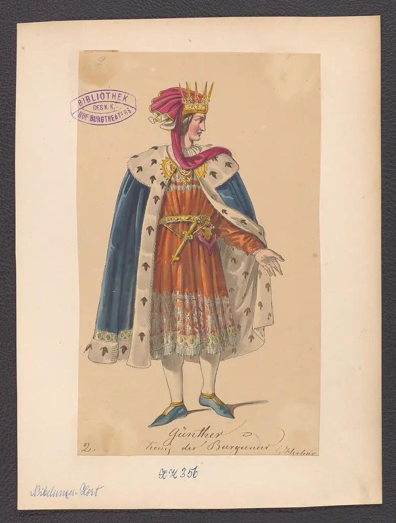 Der Nibelungenhort, Titel der Serie: Figurinen des k.k. Hof-Burgtheaters