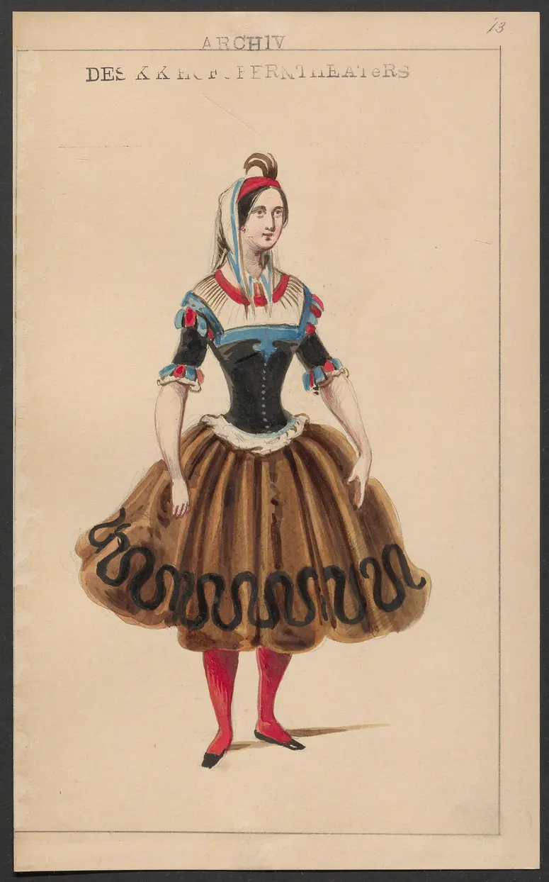Odetta, Originaltitel: Odette, ou la Démence de Charles VI, Titel der Serie: Figurinen des k.k. Hofoperntheaters