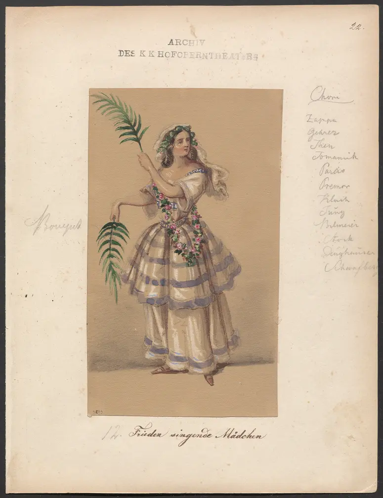 Die sizilianische Vesper, Originaltitel: Les vêpres siciliennes, Titel der Serie: Figurinen des k.k. Hofoperntheaters