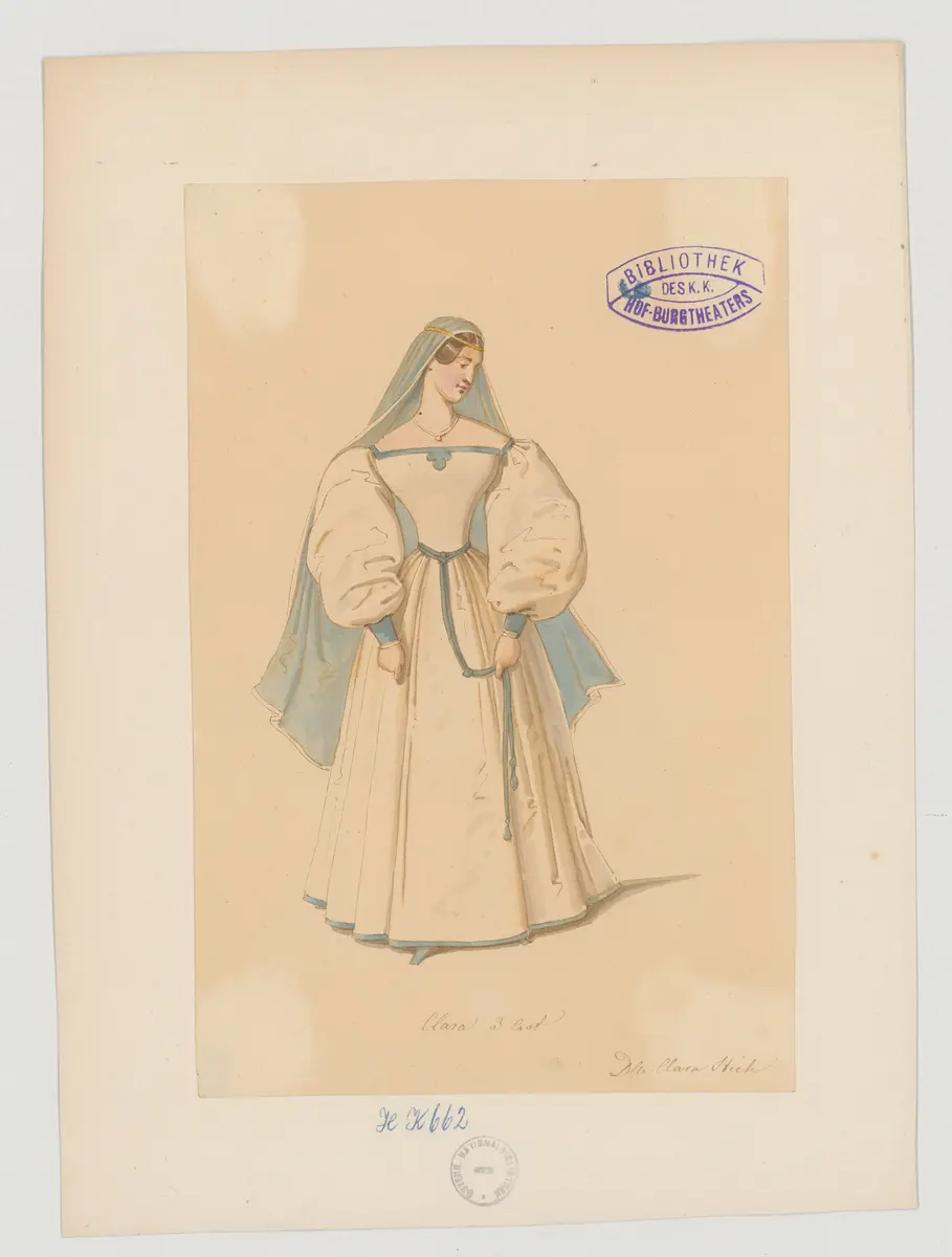 König Konradin, Titel der Serie: Figurinen des k.k. Hof-Burgtheaters