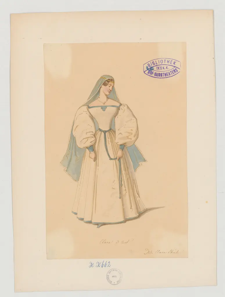 König Konradin, Titel der Serie: Figurinen des k.k. Hof-Burgtheaters