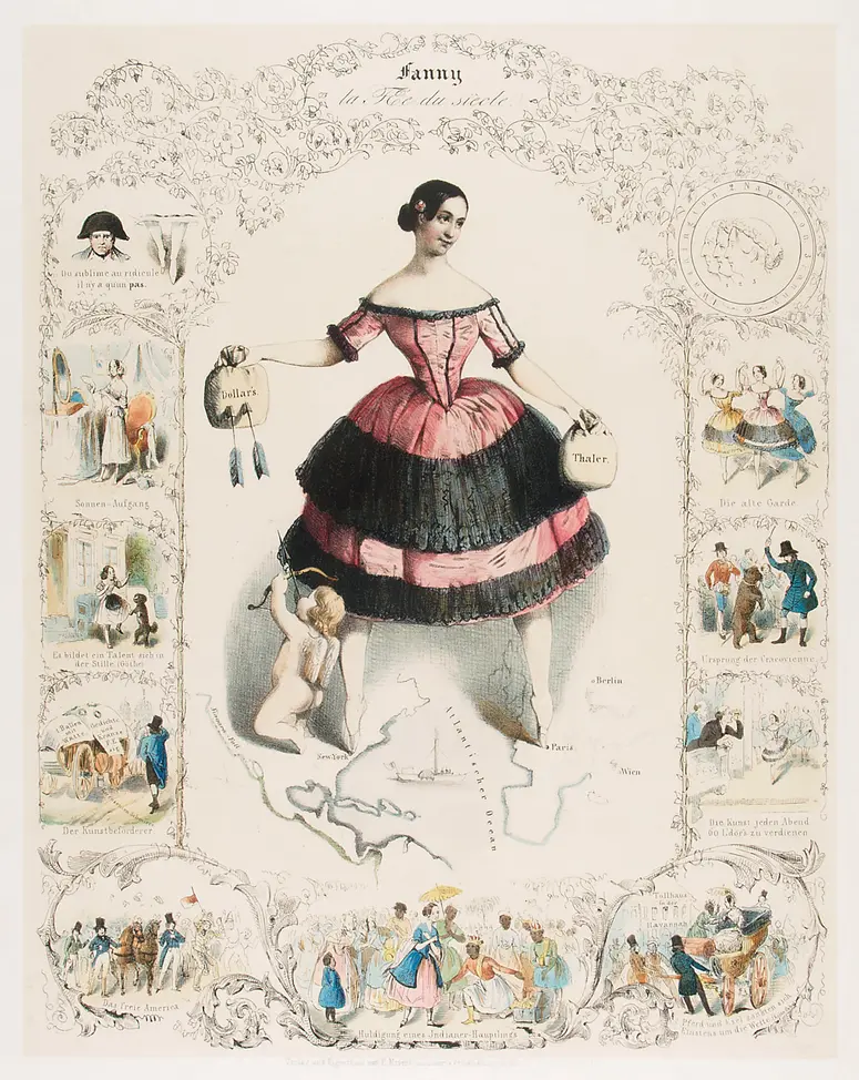 Fanny Elßler, Titel in Vorlageform: Fanny la Fée du siècle