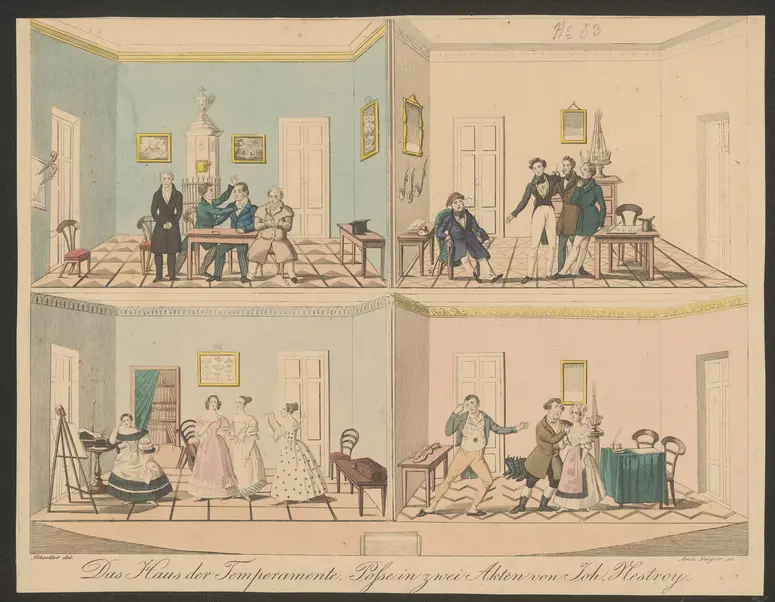 Das Haus der Temperamente, Titel der Serie: Costume-Bild, Name der Zeitschrift: Wiener Theaterzeitung