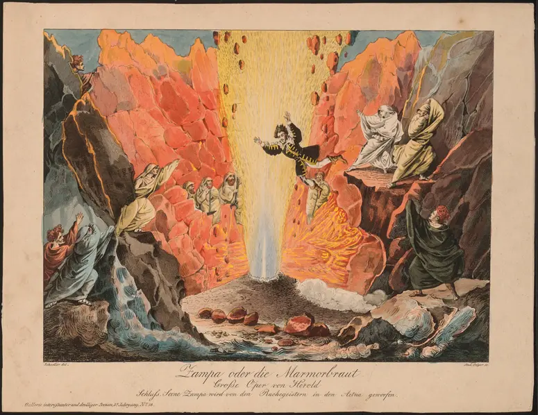 Zampa oder die Marmorbraut, Titel der Serie: Gallerie interessanter und drolliger Scenen, Name der Zeitschrift: Wiener Theaterzeitung