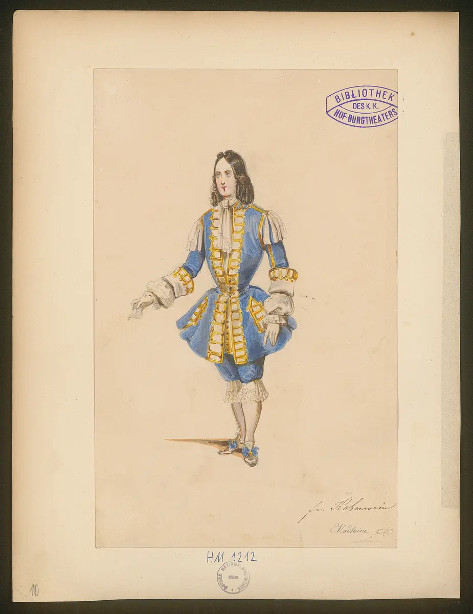 Das Urbild des Tartüffe, Titel der Serie: Figurinen des k.k. Hof-Burgtheaters