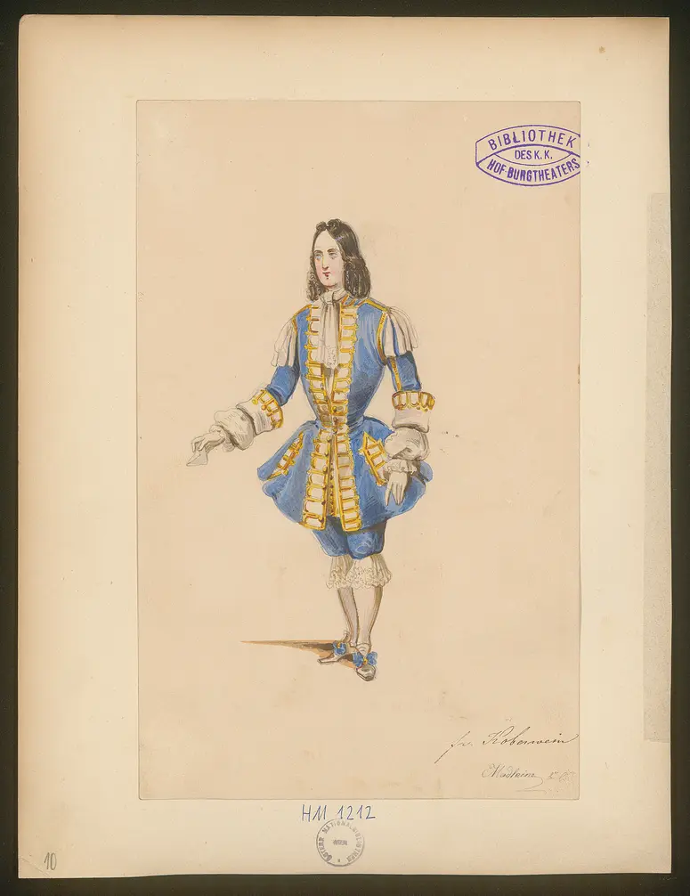 Das Urbild des Tartüffe, Titel der Serie: Figurinen des k.k. Hof-Burgtheaters