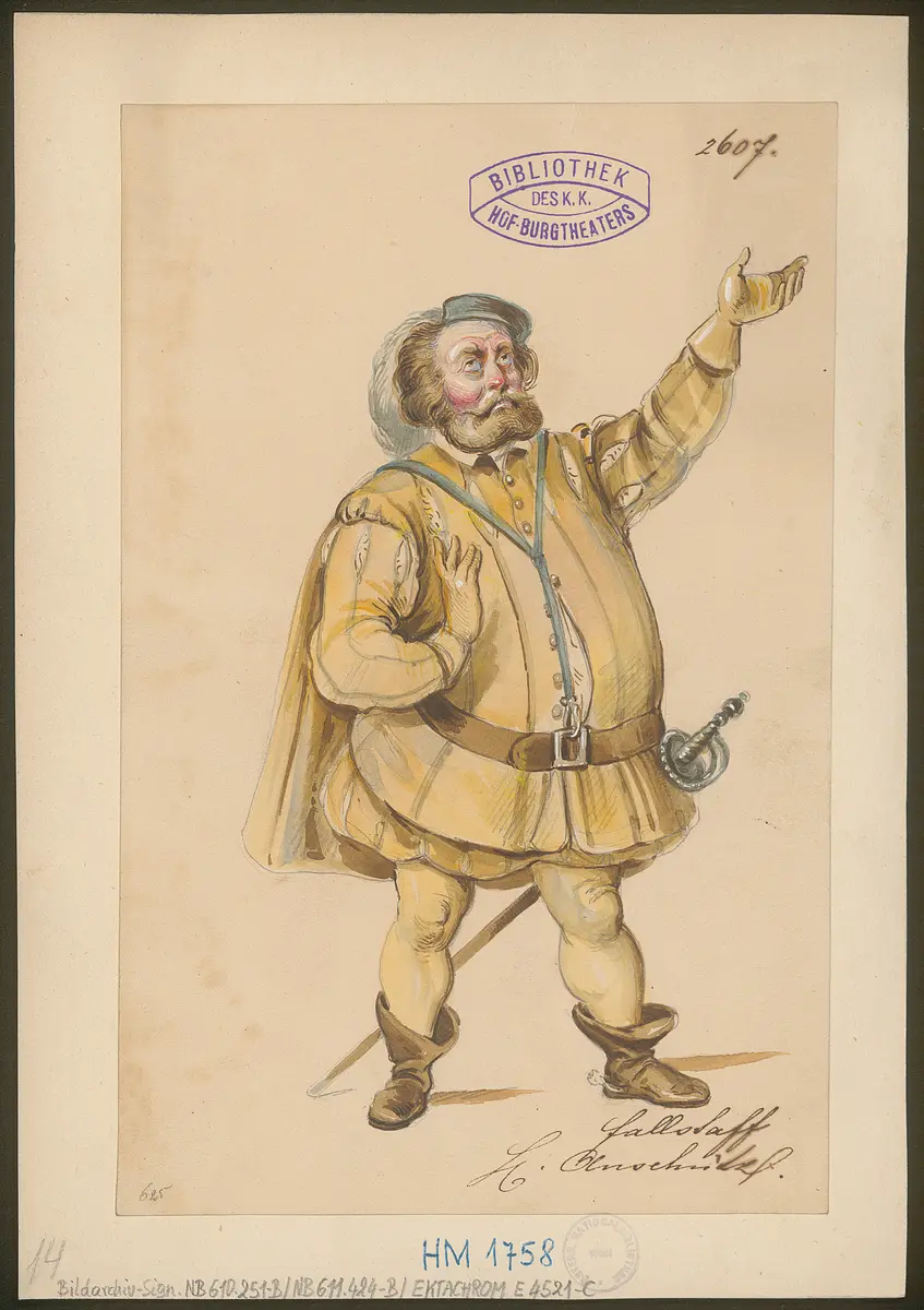 König Heinrich der Vierte, Suchtitel: Heinrich IV., Originaltitel: King Henry IV, Titel der Serie: Figurinen des k.k. Hof-Burgtheaters