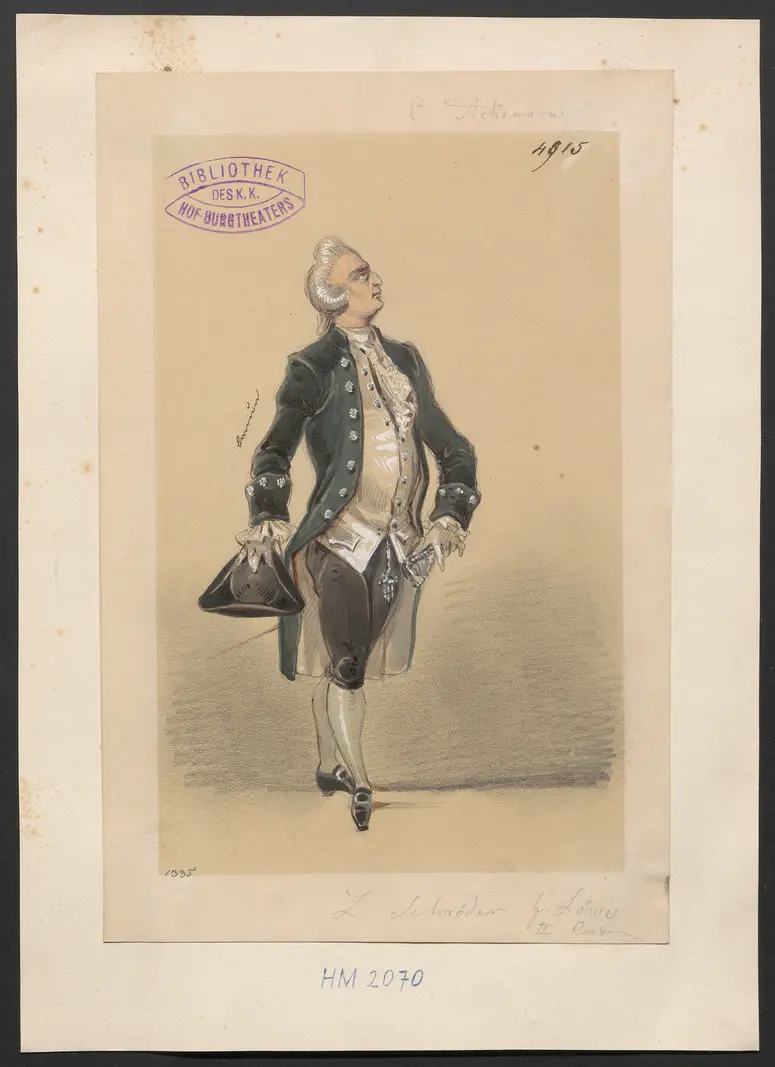 Charlotte Ackermann, Titel der Serie: Figurinen des k.k. Hof-Burgtheaters