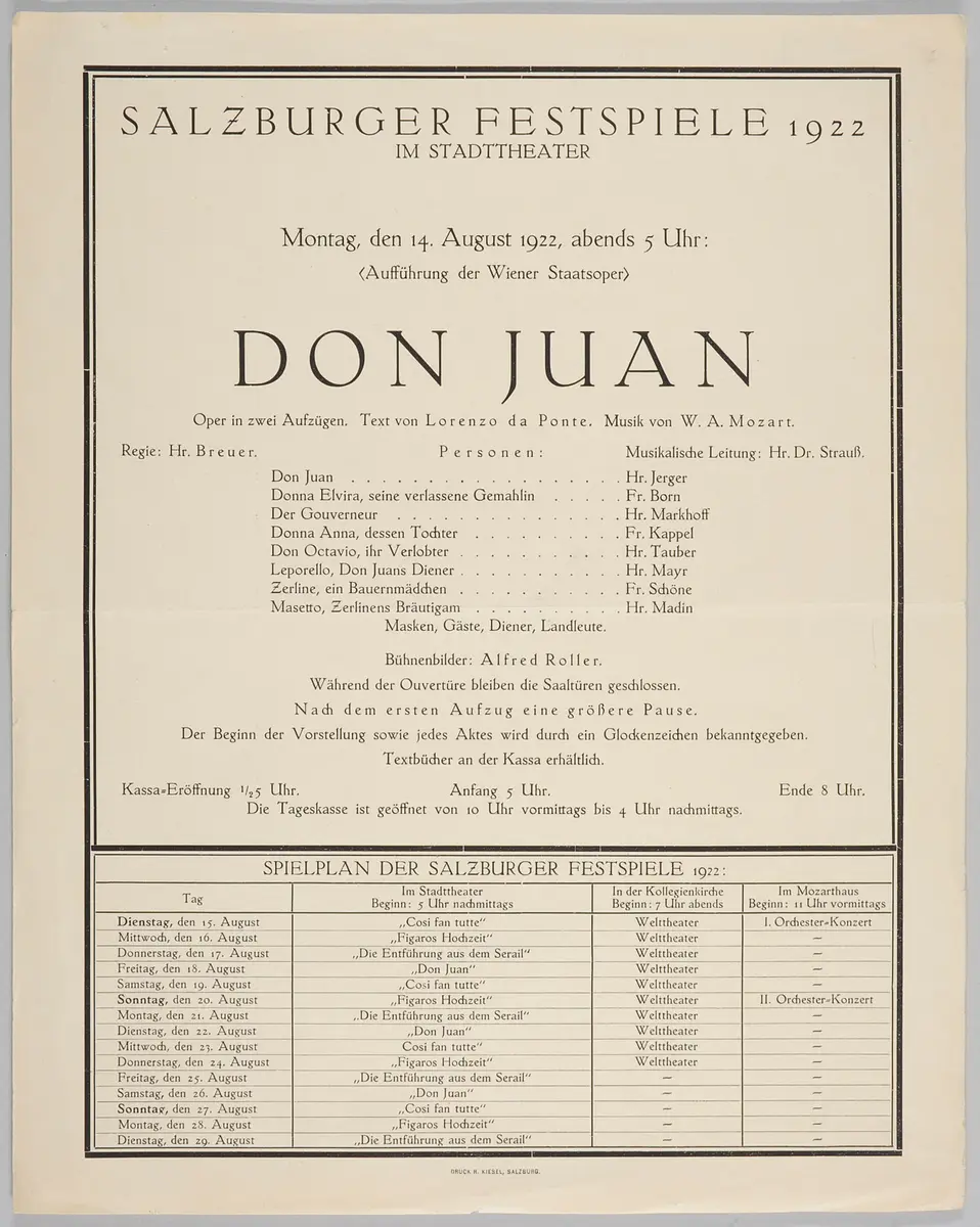 Don Giovanni, Titel in Vorlageform: Don Juan