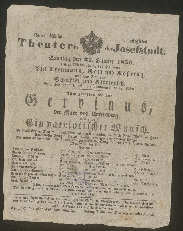 Gervinus der Narr vom Untersberg oder Ein patriotischer Wunsch