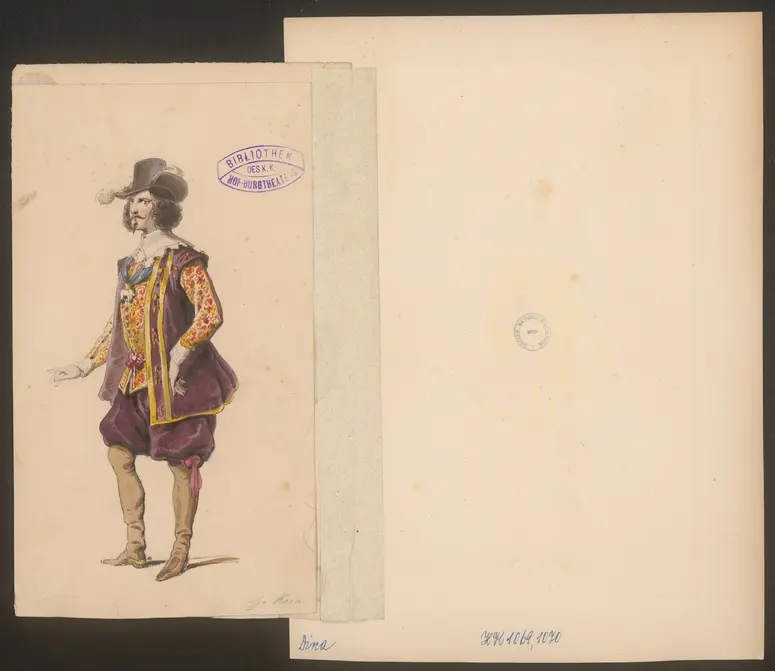 Dina, Titel der Serie: Figurinen des k.k. Hof-Burgtheaters