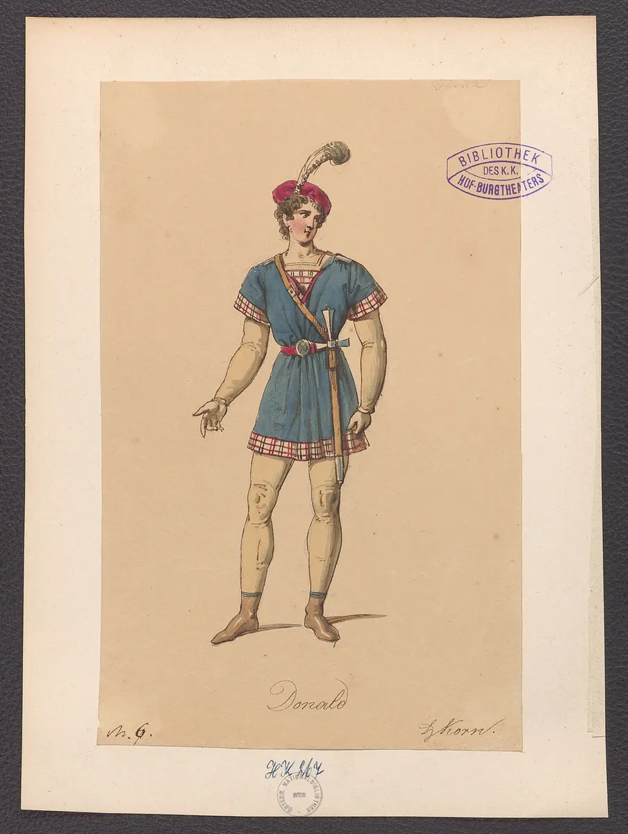 Die Feinde, Titel der Serie: Figurinen des k.k. Hof-Burgtheaters