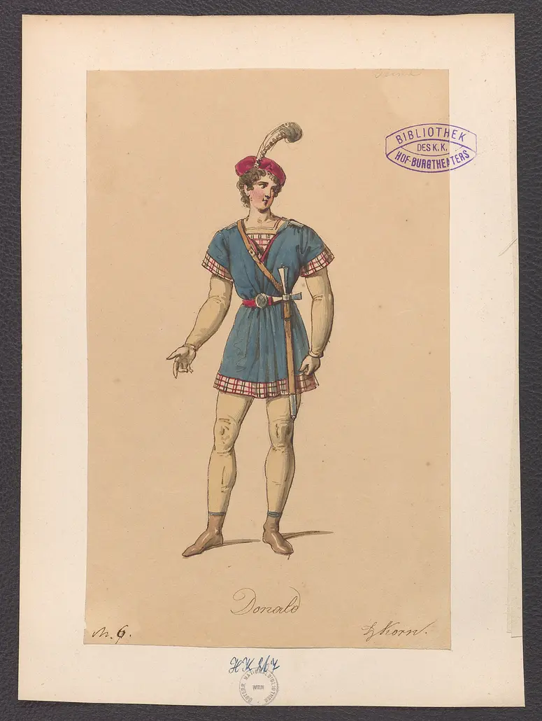 Die Feinde, Titel der Serie: Figurinen des k.k. Hof-Burgtheaters