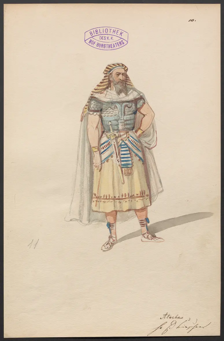 Sophonisbe, Titel der Serie: Figurinen des k.k. Hof-Burgtheaters
