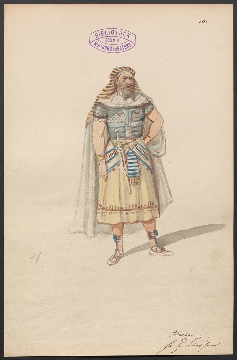 Sophonisbe, Titel der Serie: Figurinen des k.k. Hof-Burgtheaters