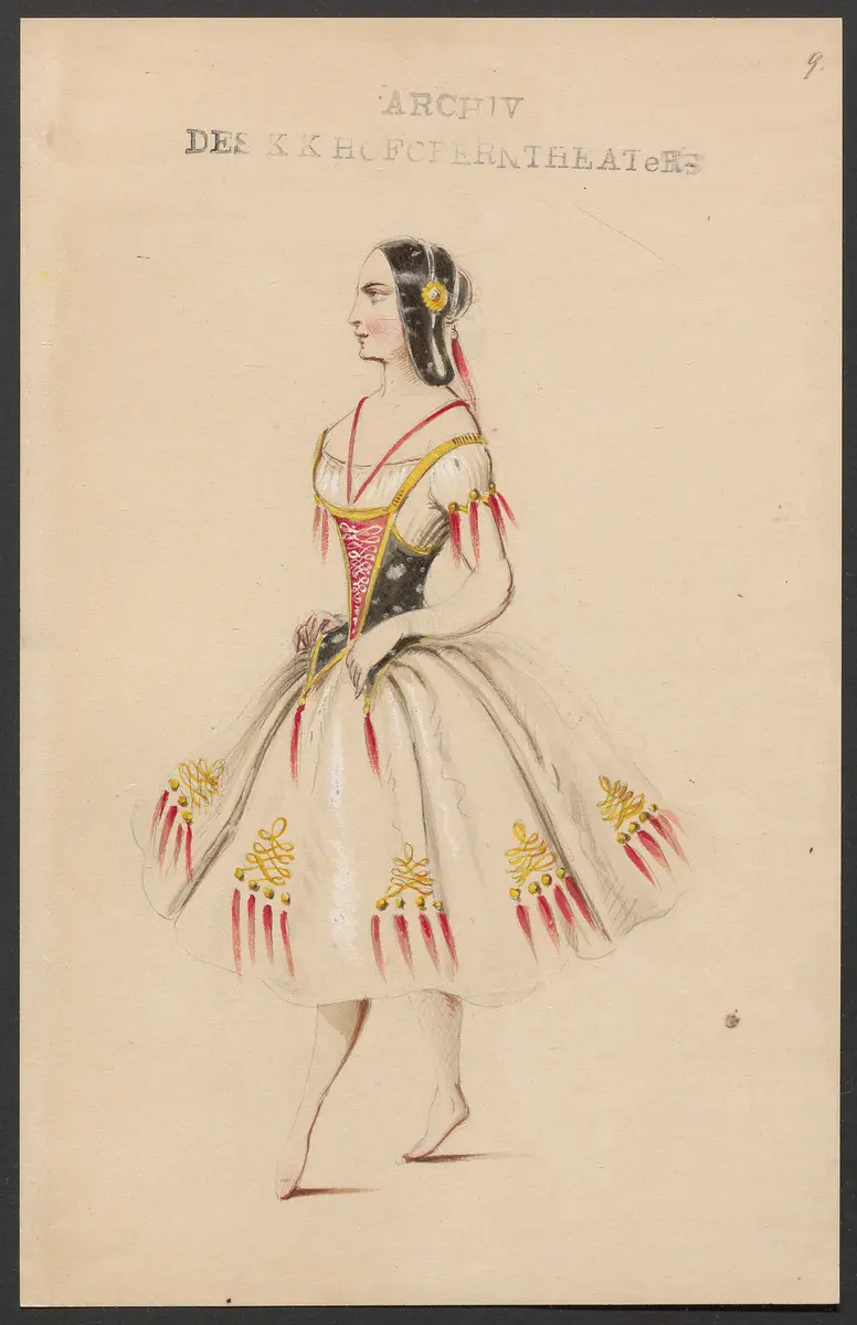 Katharina, die Tochter des Banditen, Originaltitel: Caterina, ossia La figlia del bandito, Titel der Serie: Figurinen des k.k. Hofoperntheaters