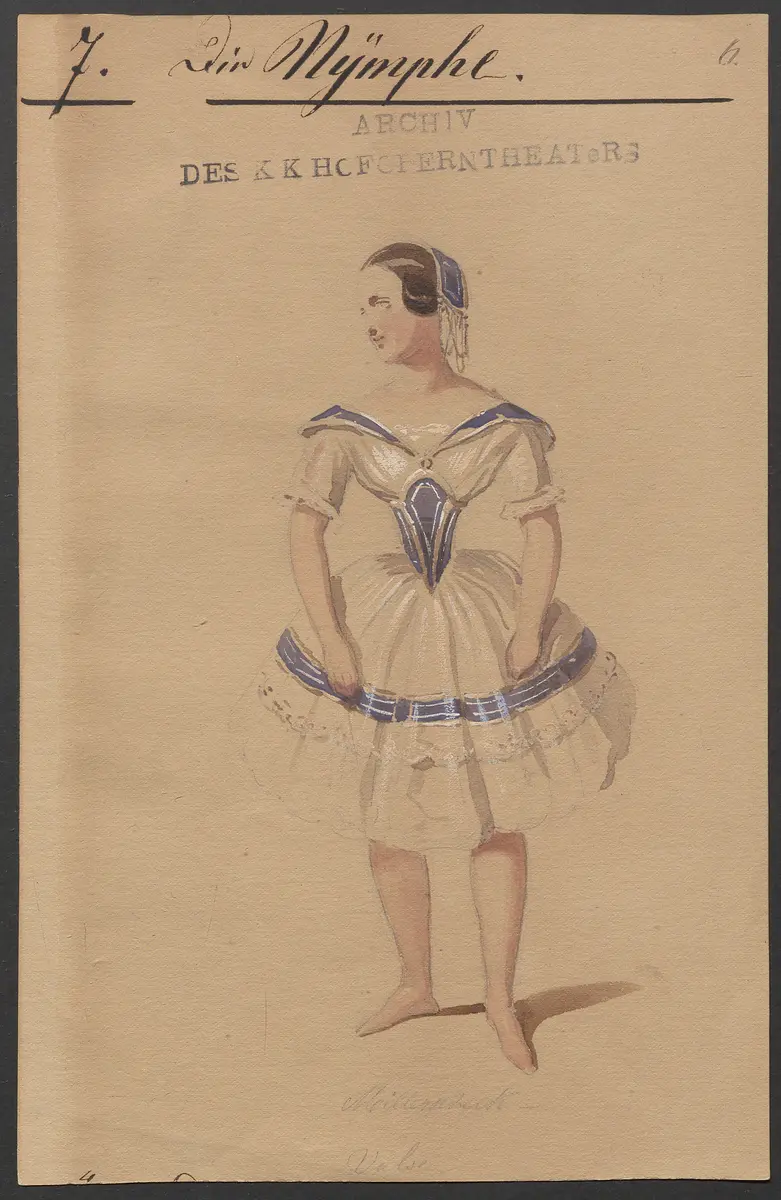 Die Nymphe, Titel der Serie: Figurinen des k.k. Hofoperntheaters