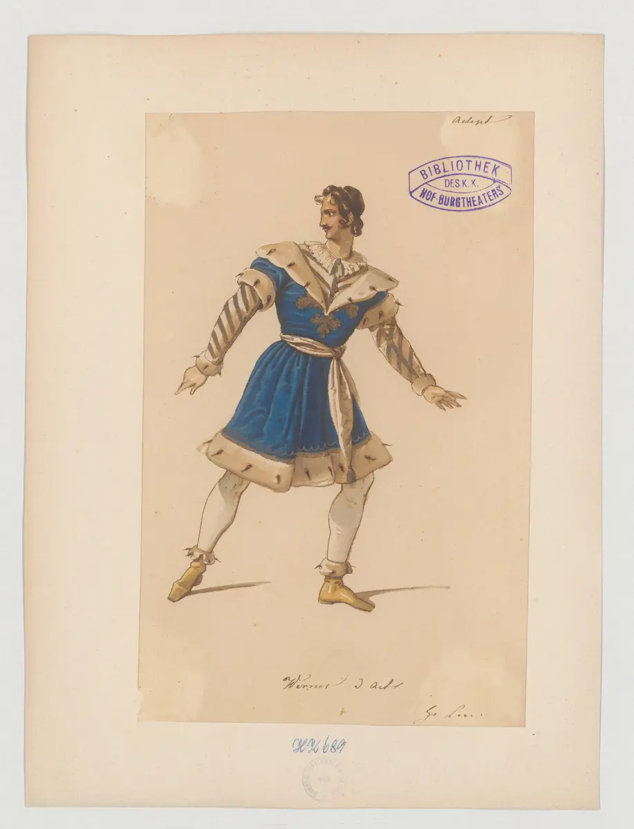 Der Adept, Titel der Serie: Figurinen des k.k. Hof-Burgtheaters